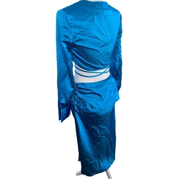 L'Academie || NWTs SET = 2 PIECES Ottilie Top and Prisca Skirt in Aqua Blue - Picture 11 of 17